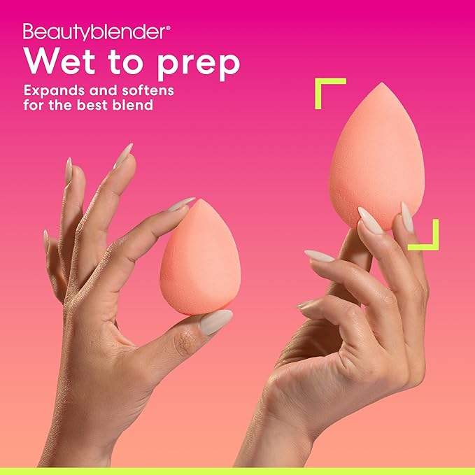 Beautyblender® | Papaya Beauty Blender Makeup Sponge, Super-Soft Foam Easily Blends Foundations, Powders & Creams, Made in USA, Reusable, Washable, Streak Free Application, Vegan, Cruelty Free-GlimoraGlow