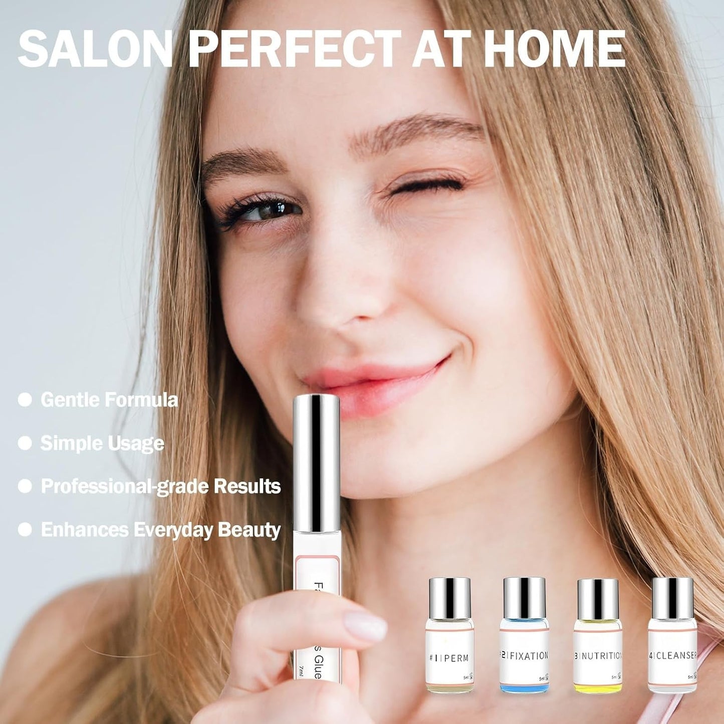 Professional Lash Lift Kit, Eyelash Perm Kit & EyeLash Extension Kit, Easy for Beginner DIY, Includes Lash Perm and Accessories, Suitable for Salon & Home Use-GlimoraGlow