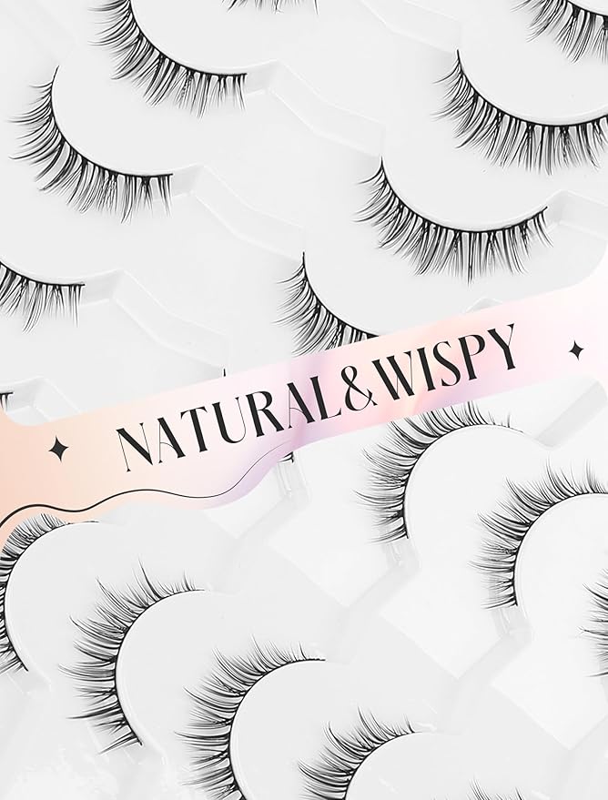 Natural Lashes Natural Eyelashes Short Eyelashes Natural Look False Eyelashes Wispy Eye Lashes Small Lashes Fake Lashes K17-GlimoraGlow