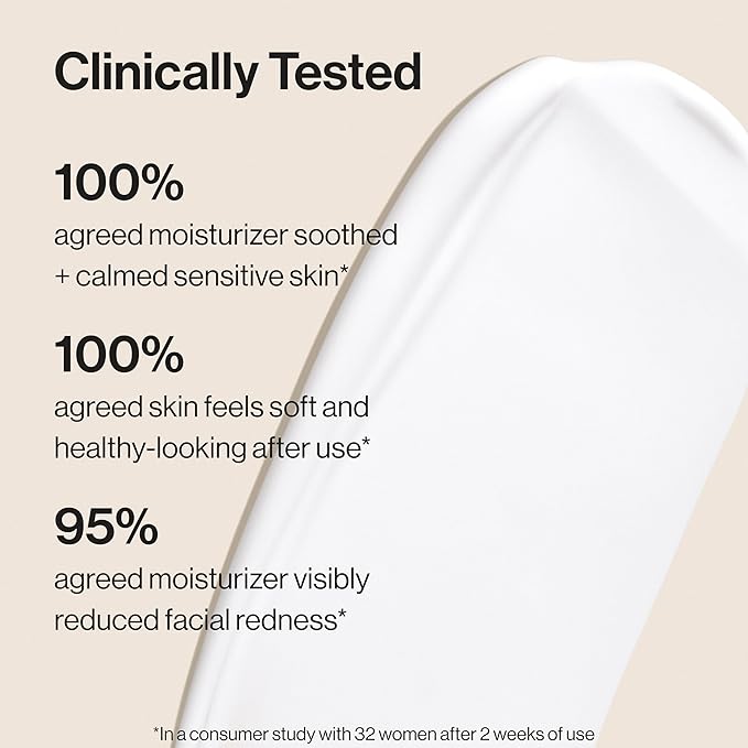 Honest Beauty Sensitive Skin Daily Calm Lightweight Moisturizer | Reduces Redness, Hydrates, + Calms Skin | Hypoallergenic, Fragrance Free, Vegan | 1.7 fl oz-GlimoraGlow