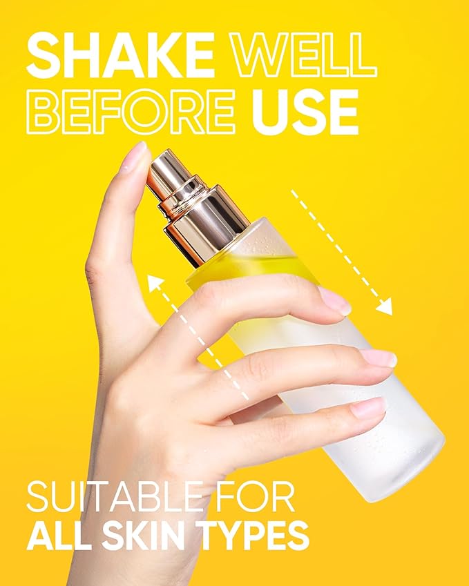 Radiance Booster Spray Serum, Vegan Skin Care, Light-weight Face Moisturizer, Glow Serum for Radiant Skin, Non Comedogenic, All In One Mist, 3.3 fl oz.-GlimoraGlow