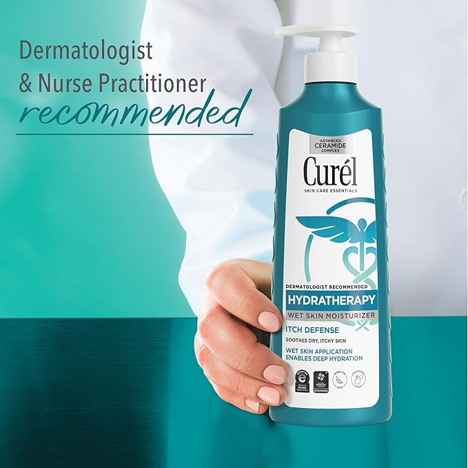 Curel Hydra Therapy Itch Defense Moisturizer and Body Wash Set, Wet Skin Lotion + Curel Itch Defense Calming Daily Cleanser, Body Wash, for Dry, Itchy Skin, 12 oz & 10 oz, Pack of 2-GlimoraGlow