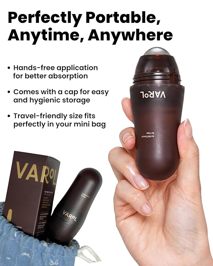 Ice Roll Serum | Cooling & Hydrating Roll-On Serum for Face, Puffy Eyes, Bakuchiol & Collagen for Firming & Lifting, Facial Roller for Depuffing, Under Eye Bag Treatment | Korean Skin Care-GlimoraGlow