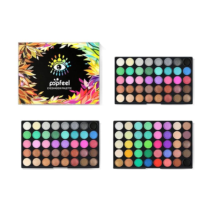 120 Colors Long Lasting Waterproof Highly Pigments Shiny Shimmers Glitter Eyeshadow Palette All in One Makeup Kits for Women Girls Holiday Make-up Gift Sets Xmas Essential Makeup Palette-GlimoraGlow
