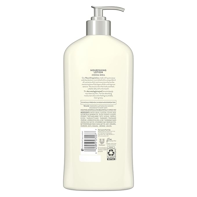 Suave Skin Solutions Body Lotion, Cocoa Butter & Shea, 18 Fl Oz (Pack of 6)-GlimoraGlow