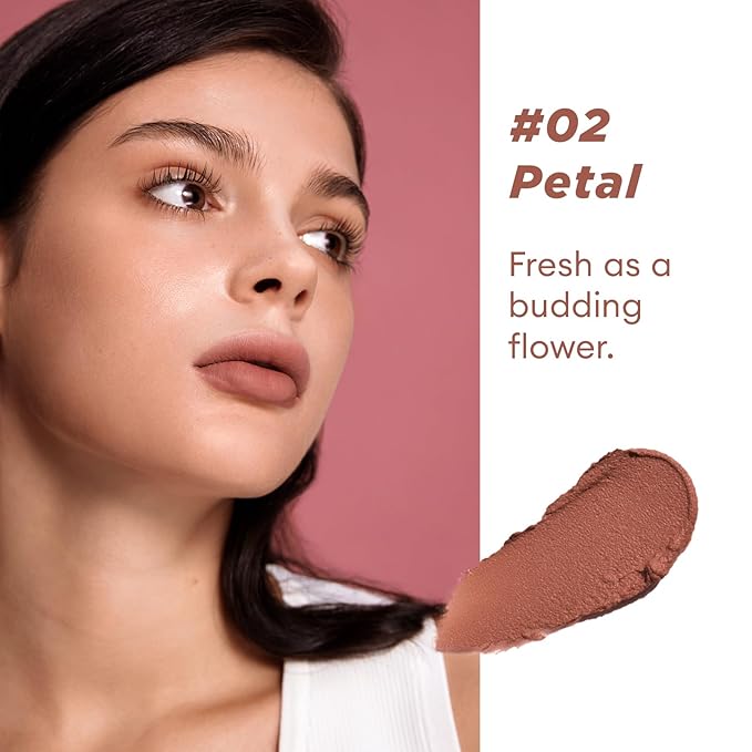 ITY Velvet Matte Finish Lip Stain-Mousse Textured Lip Clay, Conceals Lip Lines, Rich Pigment Lip Tint Lipsticks,2 Pack, 0.14 oz (4g) in Petal, Berrylicious-GlimoraGlow