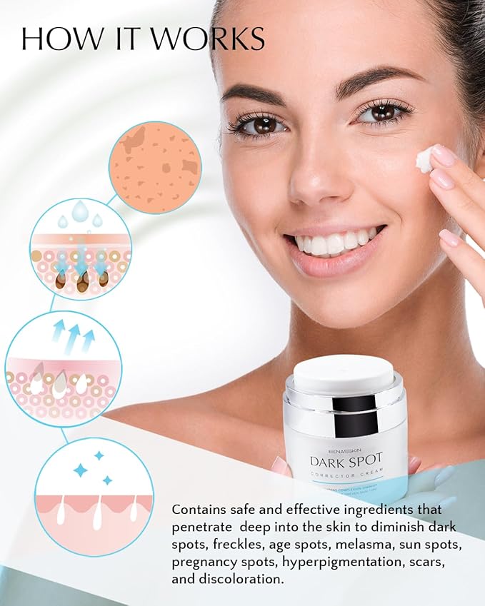 Dark Spot Remover for Face and Body: Hyperpigmentation Treatment - Natural Ingredient - Freckle/Melasma/Sun Spot/Age Spot Remover - Dark Spot Corrector Cream for Women and Men-GlimoraGlow