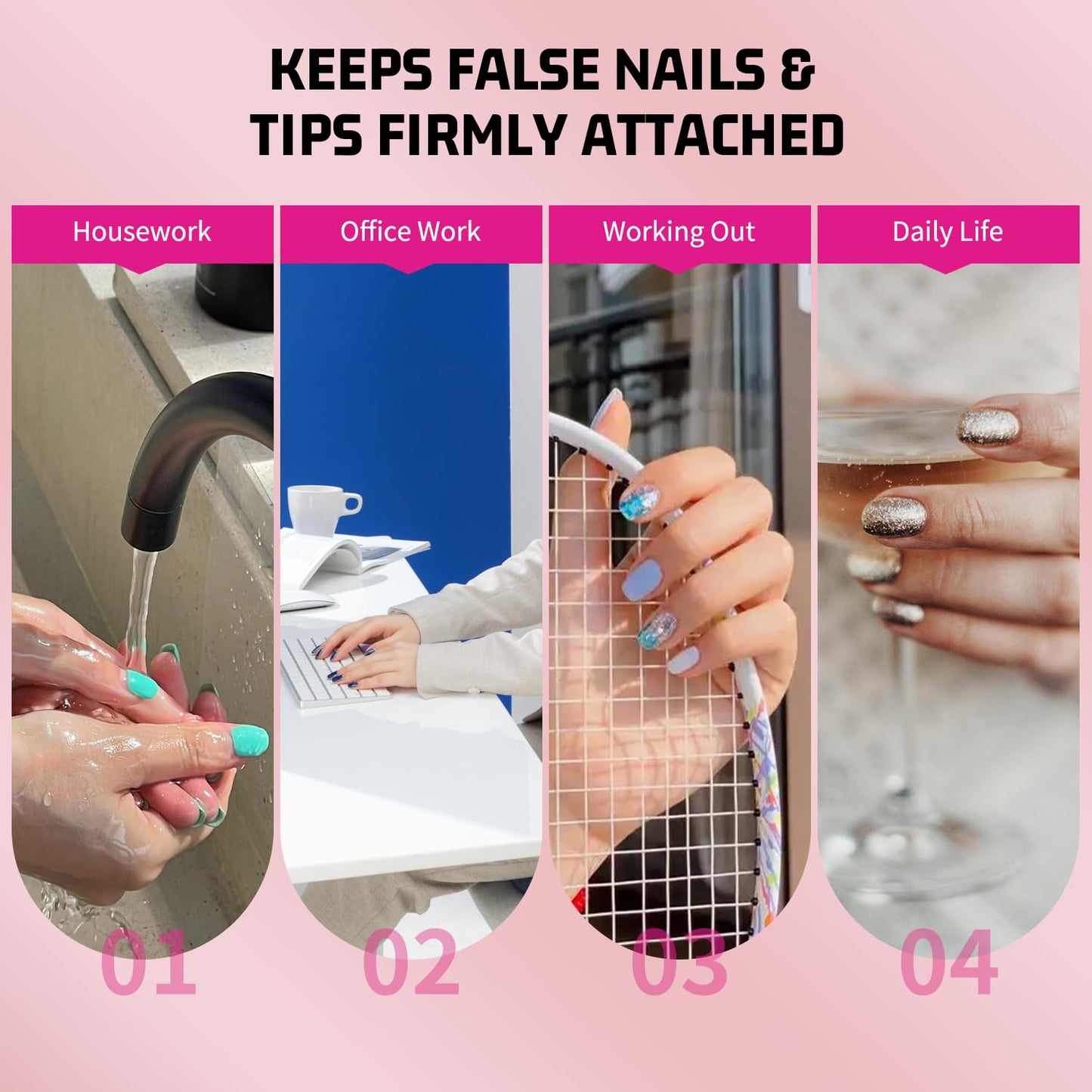 15g Semi Solid Nail Glue with 15g Remover for Press On Nails Tips Gel Nail Glue No Need for UV Lamp Quick Drying a Long Lasting Fake Acrylic Nail-GlimoraGlow