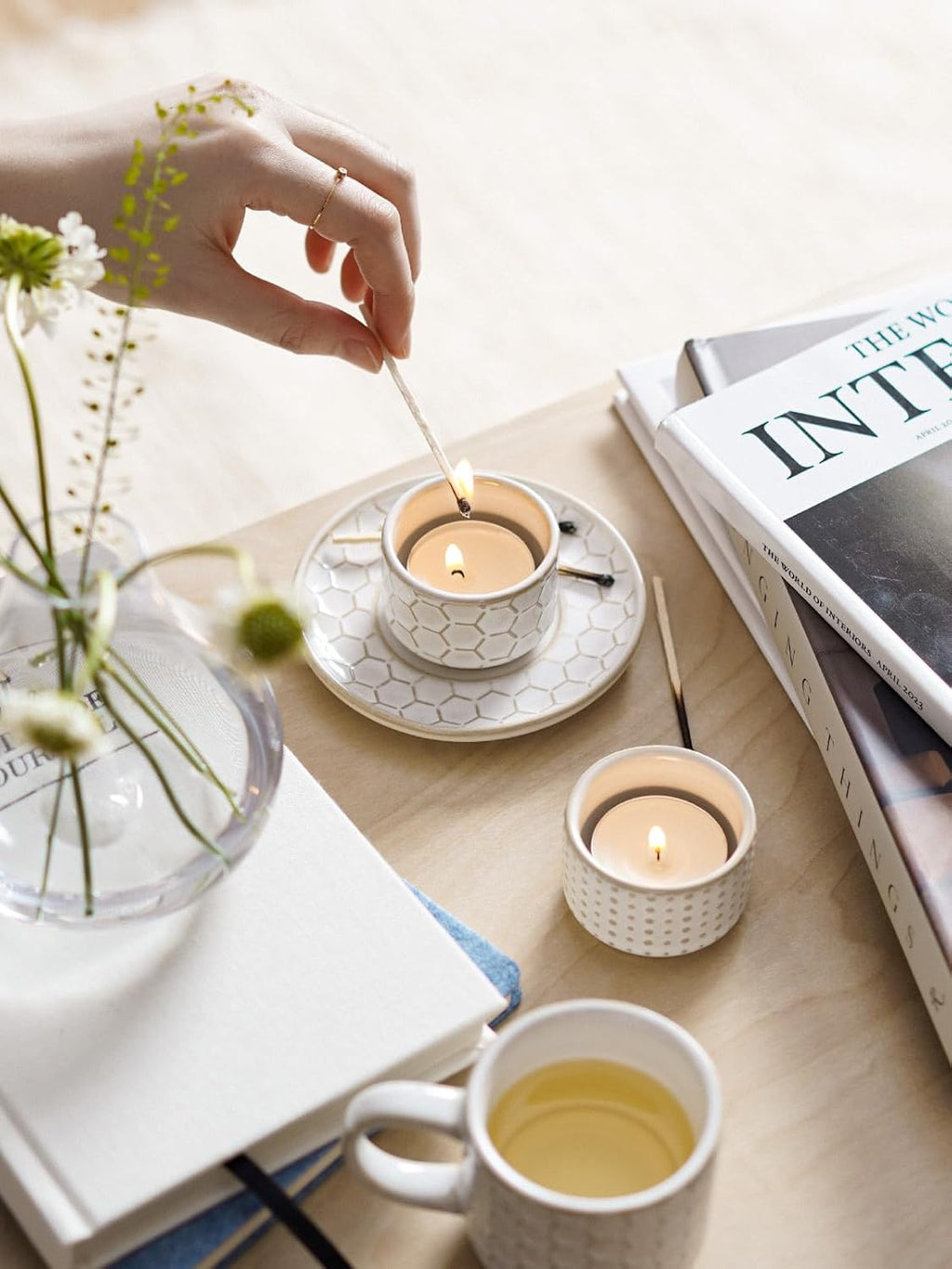 LE TAUCI Tealight Candle Holder, Embossed Ceramic Votive Candle Holders Bulk for Thanksgiving,Christmas, Wedding Table Centerpiece Decor, Set of 36, Arctic White