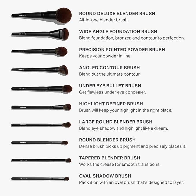 Morphe MUA Life Makeup Brushes - 20 Piece Makeup Brush Set of Eye and Face Brushes - Made with Synthetic Bristles and Includes Carrying Case (20 Count)-GlimoraGlow