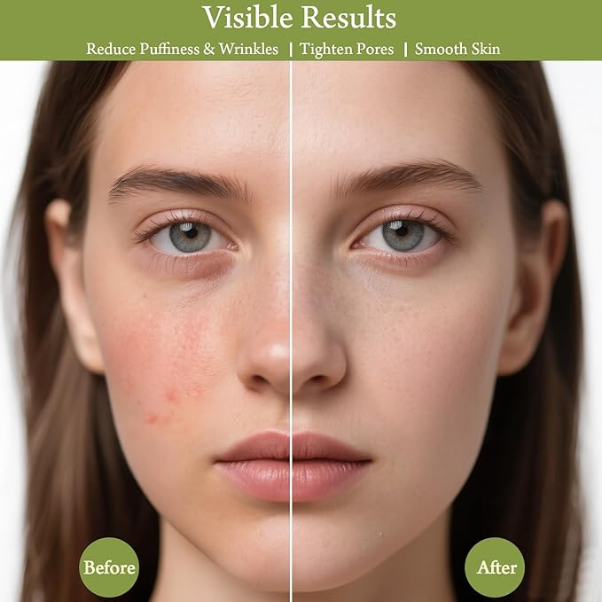 Real Perfection Gua Sha Facial Tools Face Roller for Wrinkles Jade Roller and Gua Sha Set, Scrubber Pore Brush Headband Skin Care Tools for Travel Skincare Routine Massaging Reducing Puffiness - Green-GlimoraGlow