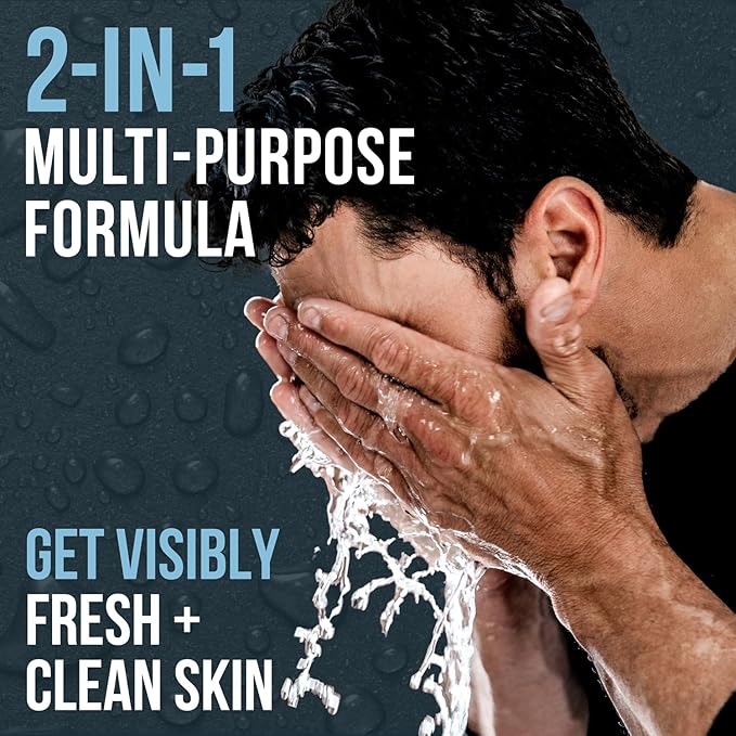 Premium Daily Power Scrub | 8 oz | Exfoliating Mens Face Wash | Deep Cleans + Prevents Breakouts | Face Wash Men's | Natural Ingredients | Made in USA-GlimoraGlow