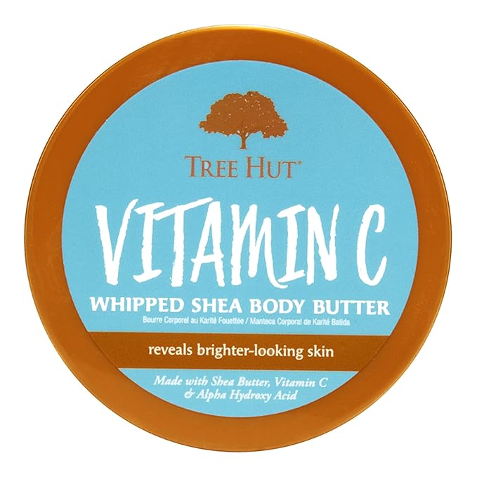 Tree Hut Vitamin C Whipped Shea Body Butter, 8.4oz, Lightweight, Long-lasting, Hydrating Moisturizer with Natural Shea Butter for Nourishing Essential Body Care-GlimoraGlow