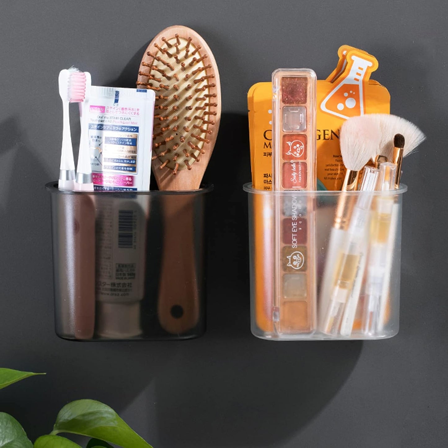 2 Packs Toothbrush Holders Wall Mounted, Self Adhesive Tooth Brush Holder for Bathroom Electric Toothbrush Toothpaste Razor Holder Bathroom Accessories(Clear)-GlimoraGlow