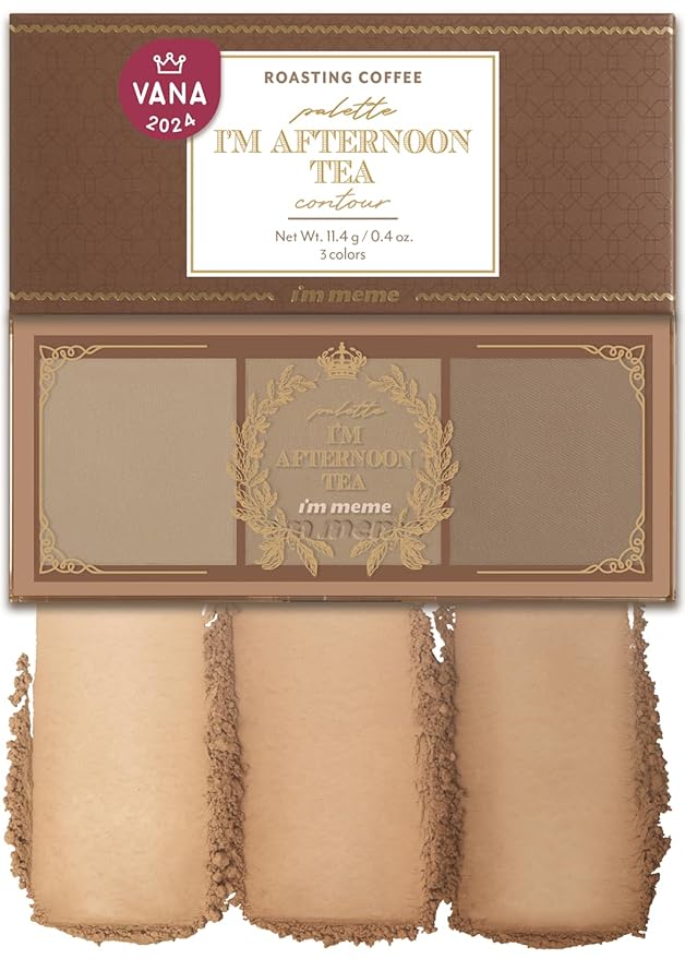 I'm Meme Palette - Afternoon Tea Contour | Roasting Coffee, Bronzer Palette for Face & Cheeks, Matte Powder Bronzer, Natural Makeup, Buildable Coverage, Light to Medium, For Warm Tone Skin, 0.4 Oz-GlimoraGlow
