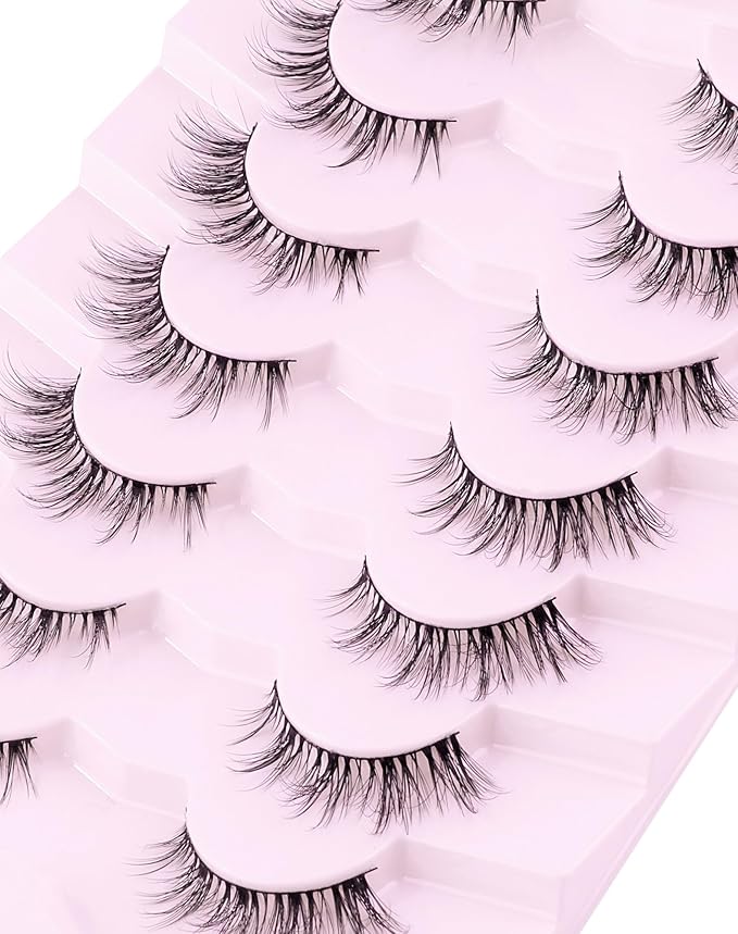 False Eyelashes Cat Eye Lashes Wispy Lashes Fake Lashes Natural Lashes Fake Eyelashes Natural Eyelashes Mink Lashes UP14-GlimoraGlow