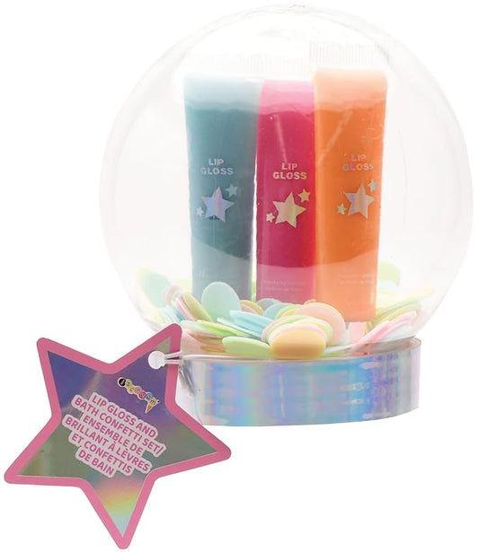 iscream Winter Wonderland Snowglobe 3-piece Lip Gloss and Bath Confetti Set-GlimoraGlow