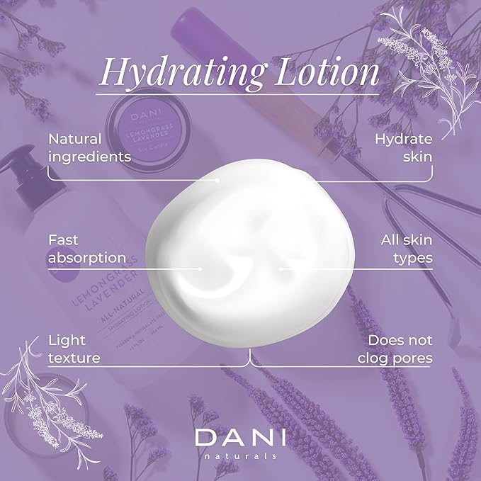 Naturals Hand & Body Lotion - Calming Lemongrass Lavender Scent, Moisturizing Lotion with Aloe Vera, Shea Butter & Vitamin E, Deep Hydration for Dry Skin, All Skin Types - 12 Oz-GlimoraGlow