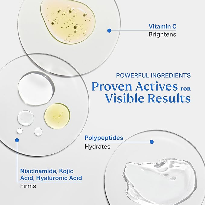HYDRONOVA Total Rewind Sculpting Serum 1 fl oz | Line-Smoothing, Dark Spot Corrector | Vitamin C, Niacinamide, Kojic Acid, Peptides | Radiant Glow, Balanced Complexion | AM Formula-GlimoraGlow