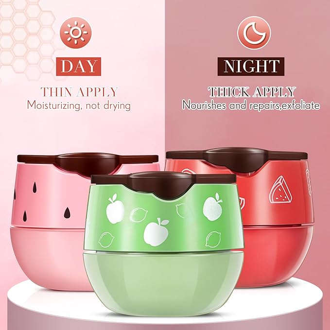 12 Pcs Bee Lip Balm Honey Pot with Brush Propolis Lip Mask Overnight, Moisturizing Hydrating Lip Sleeping Mask Prevention Dry and Cracked(Honey+Strawberry+Apple Lime)-GlimoraGlow