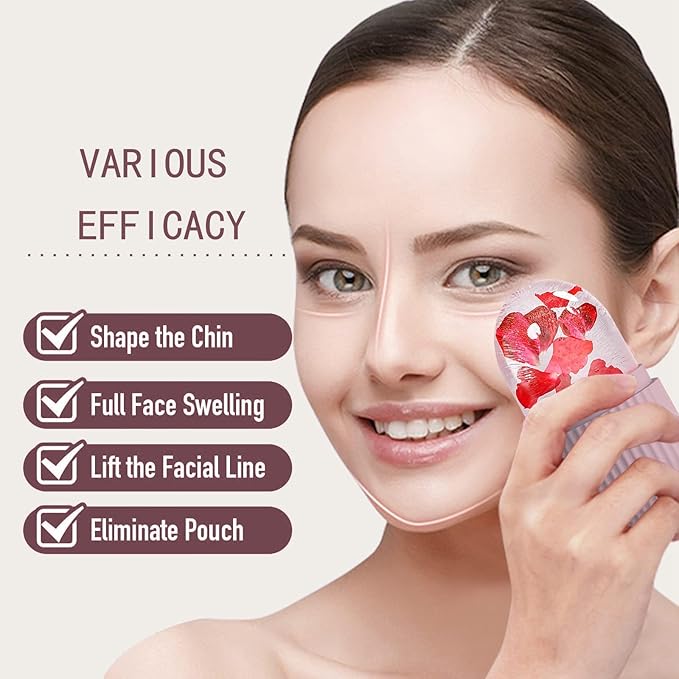 XHJRI Ice Face Roller Massager,Ice Cube Roller for Face, Eyes and Neck Naturally Conditioning and Skin Care,De-Puff Eye Bags,Reduce Migraine Pain,Reusable Massage Silicone Ice Mold (Brown)-GlimoraGlow