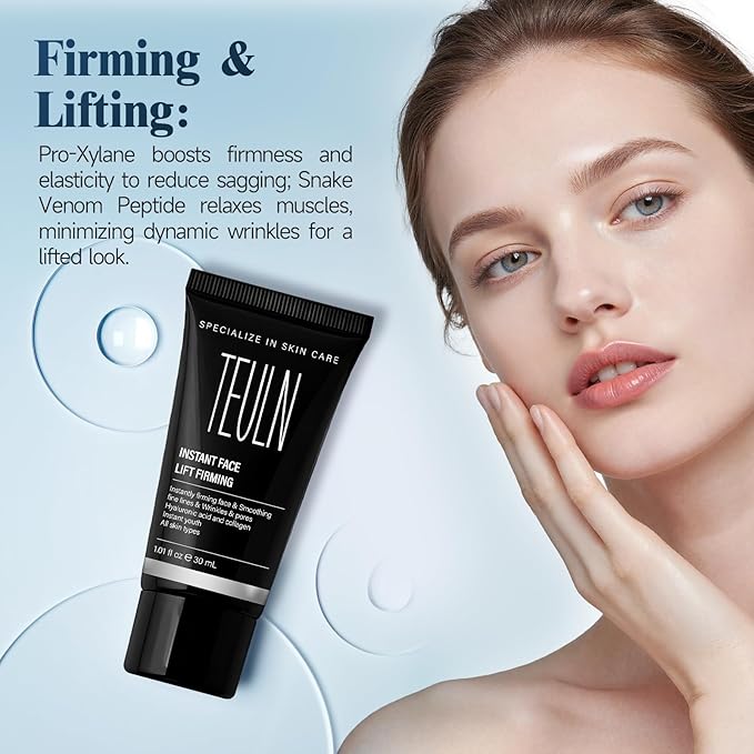 2.0 Instant Face Lift Cream,Instant Face Tightener,Smoothing Fine Lines, Deep Wrinkles and Pores ，Rapidly Improves the Look of Aged Skin 1.01oz-GlimoraGlow