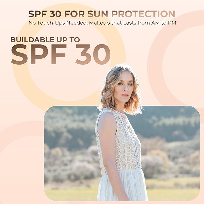 1 Ounce Light Foundation Powder Refill By Sweet Face Minerals, Lightweight Mineral Loose Makeup Powder with SPF 20, Full Coverage Flawless Finish, Talc-free, Cruelty-Free, Refillable Pouch-GlimoraGlow