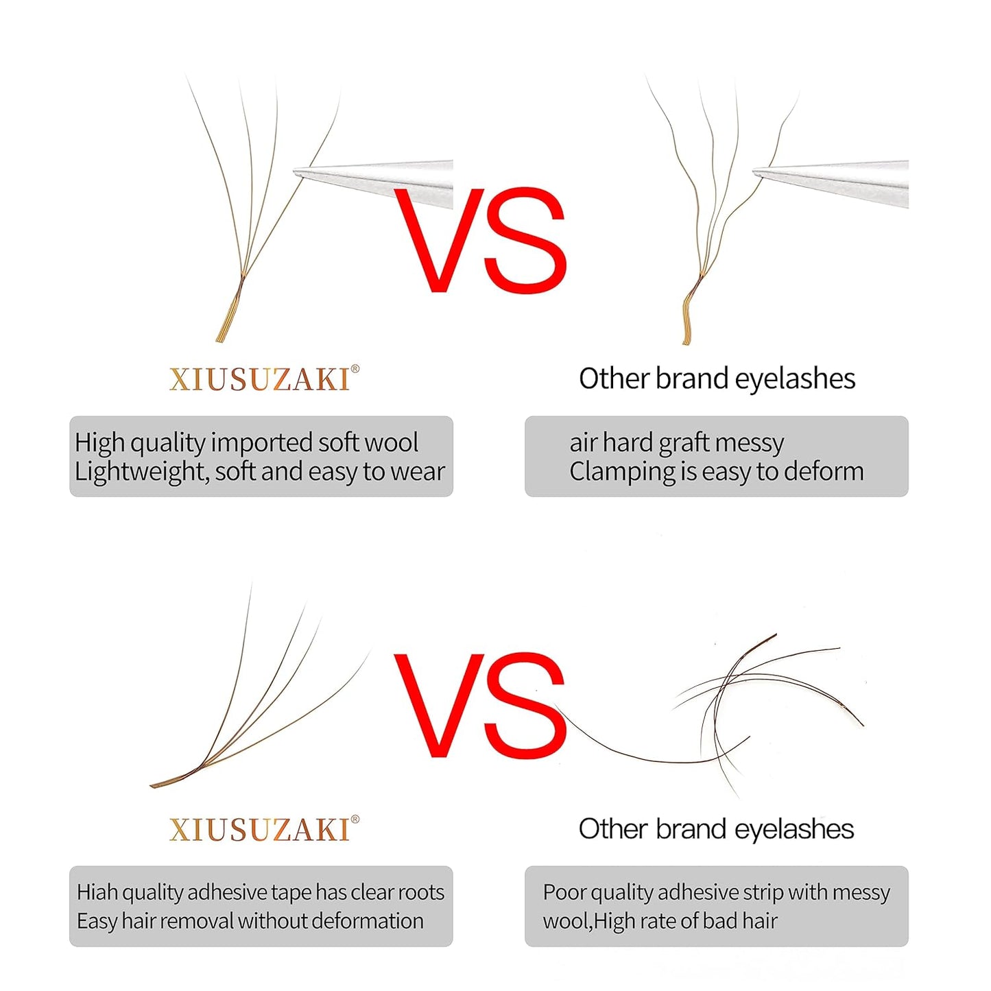 Lash Extensions Brown 4D W Eyelash Extensions W Shape 0.07mm Thickness D Curl 12mm Premade Fans Lashes Colored Lash Extension Volume Lashes Individual Lashes(W-Brown-4D-0.07-D,12mm)-GlimoraGlow