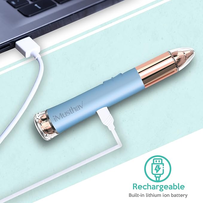 2 in 1 Flawless Eyebrow and Facial Hair Remover for Women Painless Electric Razor Epilator Trimmer Shaver with 18K Gold-Plated, USB Rechargeable, 360° LED for Eyebrow and Face Hair Removal-GlimoraGlow