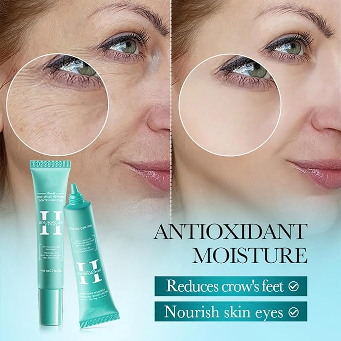 2 PCS Hyaluronic Acid Repair Eye Cream for Dark Circles,Bags Under and Puffiness,Eye Wrinkle Firming Cream Moisturise Repairing Thghten Eye Skin Care-GlimoraGlow