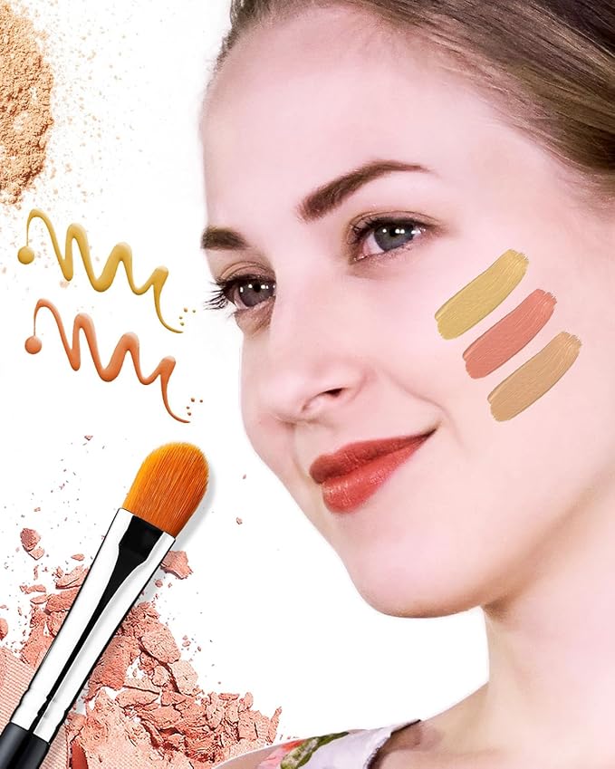 Concealer Brushes, EIGSHOW Eyeshadow Primer Brush for Concealer, Blending, Eyeshadow - Professional Tools for Applying Cream, Liquid Shadows and Eye Primer Base (E828 2piece)-GlimoraGlow