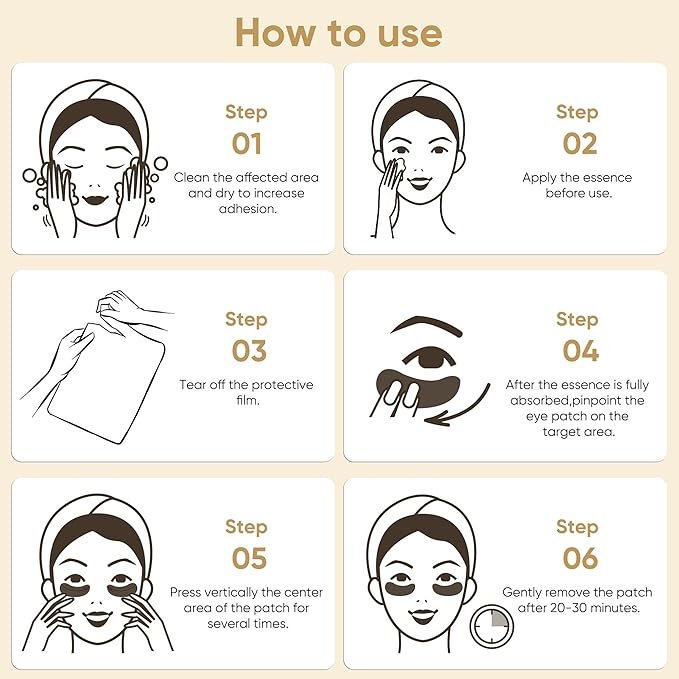 100Pcs/50Pairs Under Eye Patches Gold for Dark Circles, Puffy Eyes, and Wrinkles, 24K Gold Eye Mask for Face, Eye Cream for Men and Women-GlimoraGlow