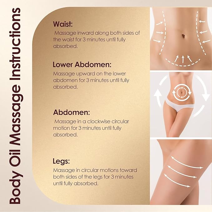 Magic Body Firming Oil, Luxury Body Oil for Crepe Skin, Tightening & Hydrating Body Oil After Shower with Vitamin E and Rosehip, Non-Greasy Body Serum Oil for Thighs, Arms, Chest, 100ML / 3.38 Fl Oz-GlimoraGlow