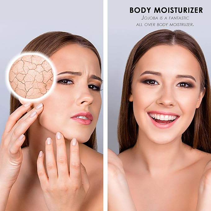 Soapeauty Golden Jojoba Oil | 100% Pure & Natural | Unrefined, Cold Pressed, Hexane Free | Moisturizing Oil for Skin, Face, Hair & Nails - 64 Fl Oz-GlimoraGlow