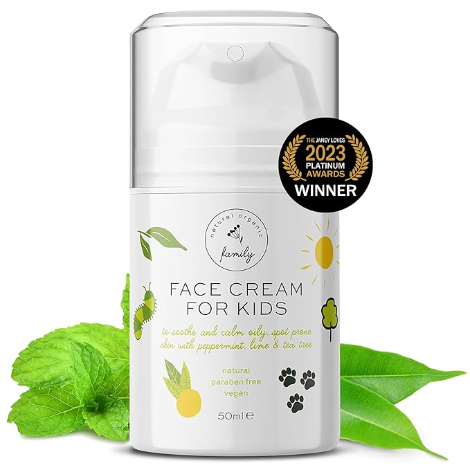 Face Moisturizer with Hyaluronic Acid Face Cream for Kids - Facial Cream & Gentle Moisturizer with Strawberry Extract & Vitamin E - Daily Facial Cream Moisturizer for Dry & Sensitive Skin 50ml-GlimoraGlow