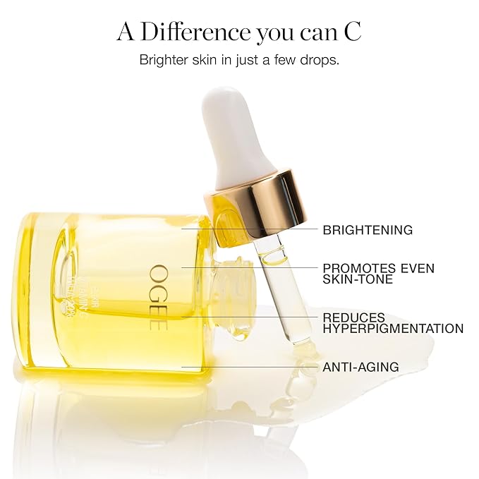 Ogee Vitamin C THDA 20% Elixir - Certified Organic Vitamin C Face Serum - Brightening Vitamin C Serum for Face-GlimoraGlow