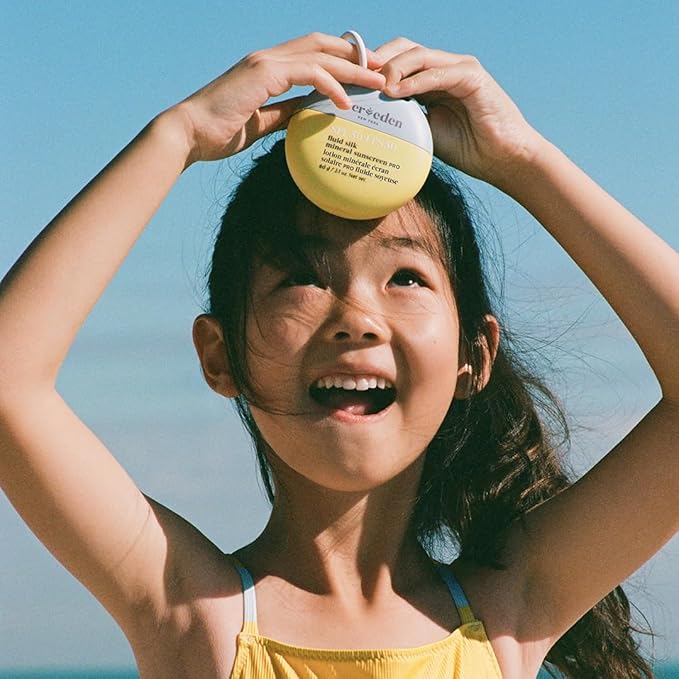 Evereden SPF50 Fluid Silk Mineral Kids Sunscreen: Clean Cooling Non-Nano UVA, UVB, & IR Protection for Sensitive Skin - Sheer, Lightweight, & Waterproof for Up to 40 Mins - Beach Day Toddler Sunscreen-GlimoraGlow