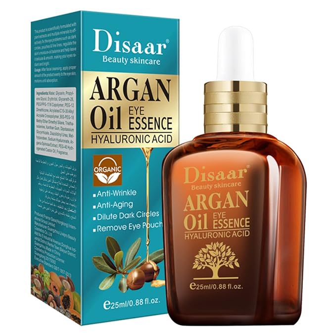 Argan Oil Eye Essence Hyaluronic Acid Anti-Wrinkle Anti-Aging Remove Eyes Pouch 25ml/0.88fl.oz-GlimoraGlow