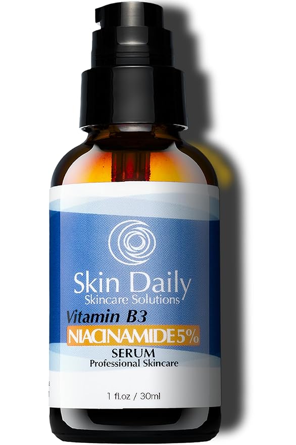 SkinDaily Niacinamide Serum for Face -1oz- Vitamin B3 Pore Minimizer Dermatologist Recommend Concentration - Targets Aging Skin, Wrinkles, Dark Spots - Superior Moisturizer and Skin Brightening-GlimoraGlow