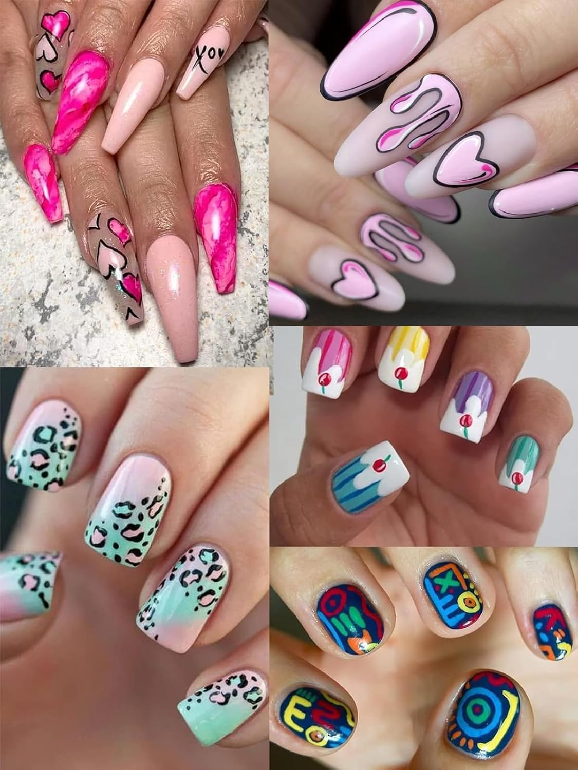 12 Color 3D Nail Art Pens Set, Kalolary Nail Pens Nail Point Graffiti Dotting Pen Drawing Painting Liner Brush for DIY Nail Art Beauty Adorn Manicure Tools-GlimoraGlow