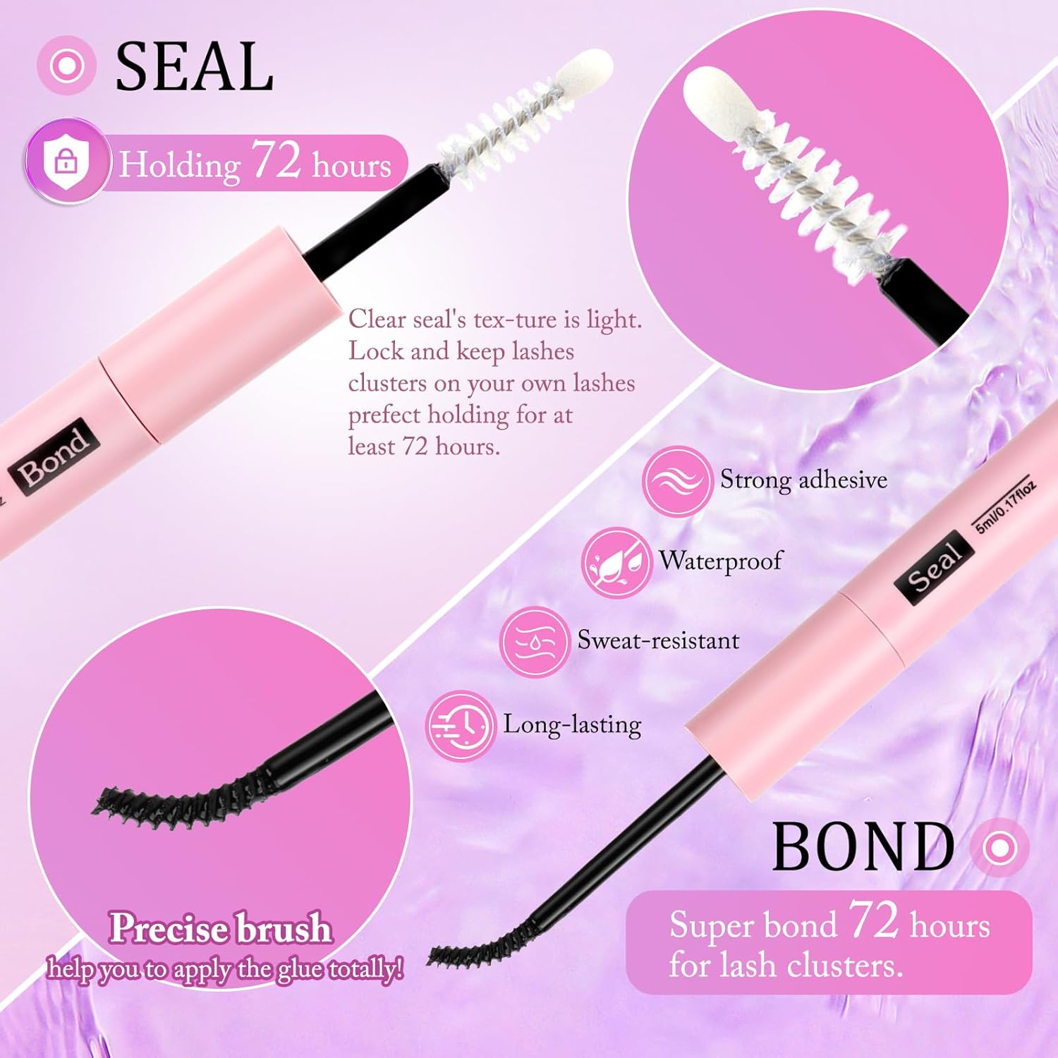 Volume Lashes Clusters Lash Kit Gift Packs 770Pcs with 2X Bond&Seal 5 style Mixed C-Curl False Eyelashes Extensions Faux Mink Individual Lash Wholesale Pack DIY Individual Fake Eyelashes Box-GlimoraGlow