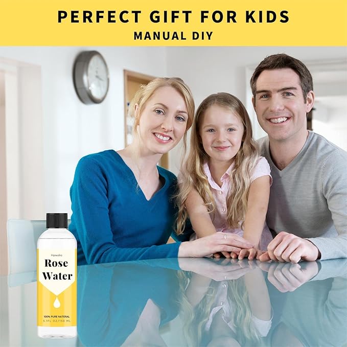 5.1 fl oz Rose Hydrosol for Face Hydrating Mist Hydration, 100% Pure Rose Water, Cleanses & Softens Skin, Promotes Healthy Skin Cell, Suitable for All Skin Types-GlimoraGlow