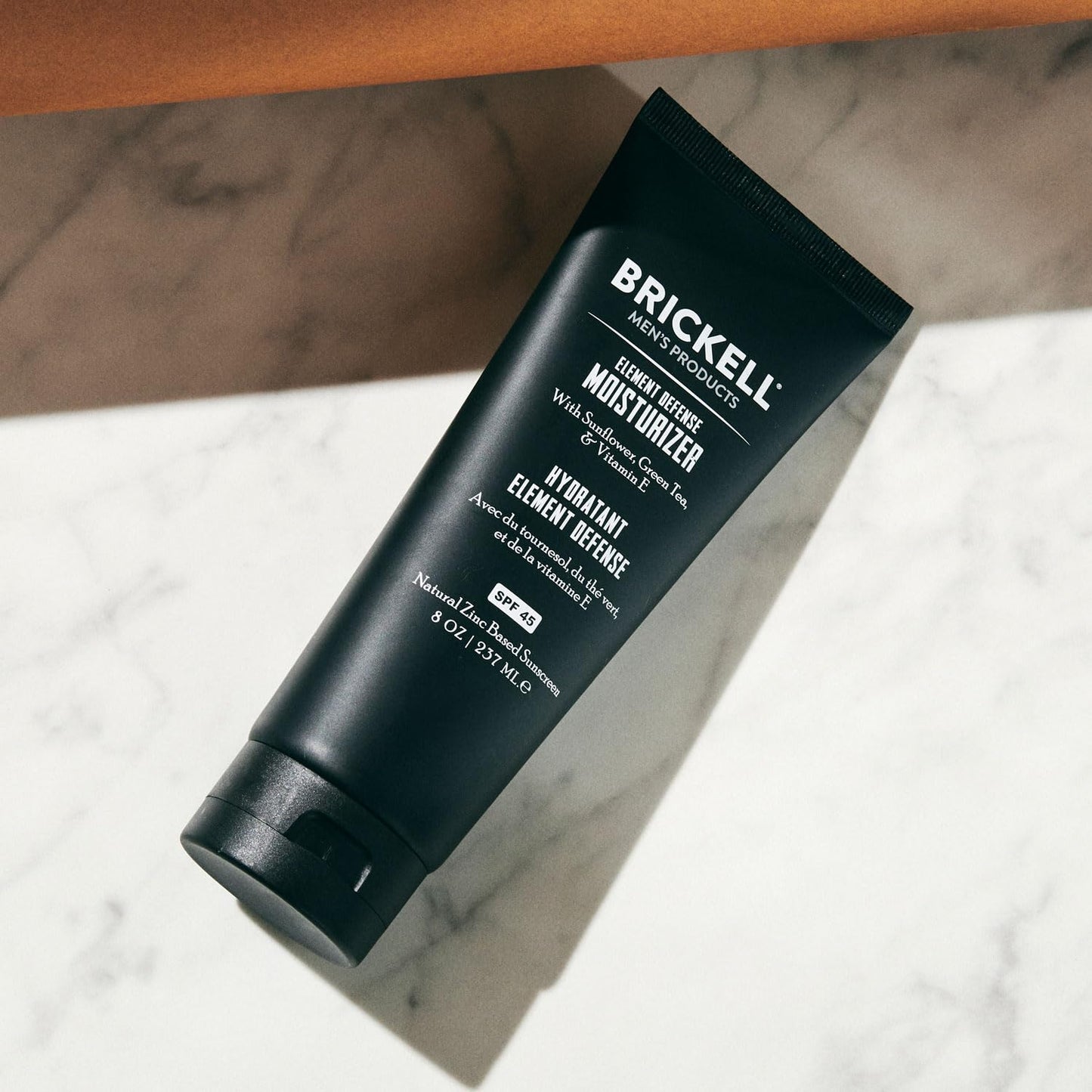 Brickell Men's Element Defense SPF45 Moisturizer for Men, Natural & Organic, Zinc Oxide Mineral Sunscreen, Hydrates and Protects Skin Against UVA/UVB Rays, 8 Ounce, Unscented-GlimoraGlow