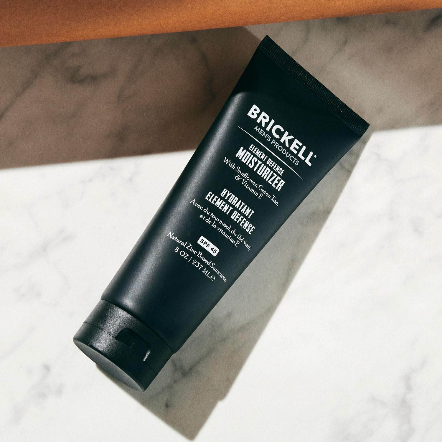 Brickell Men's Element Defense SPF45 Moisturizer for Men, Natural & Organic, Zinc Oxide Mineral Sunscreen, Hydrates and Protects Skin Against UVA/UVB Rays, 8 Ounce, Unscented-GlimoraGlow
