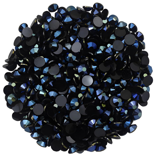 1440 Pcs SS20 5mm Flatback Rhinestones for Nails Art Crafts Glitter Round Shine Gems AB Crystals DIY Clothes Shoes （Black-Bottom Ink-Blue AB）-GlimoraGlow