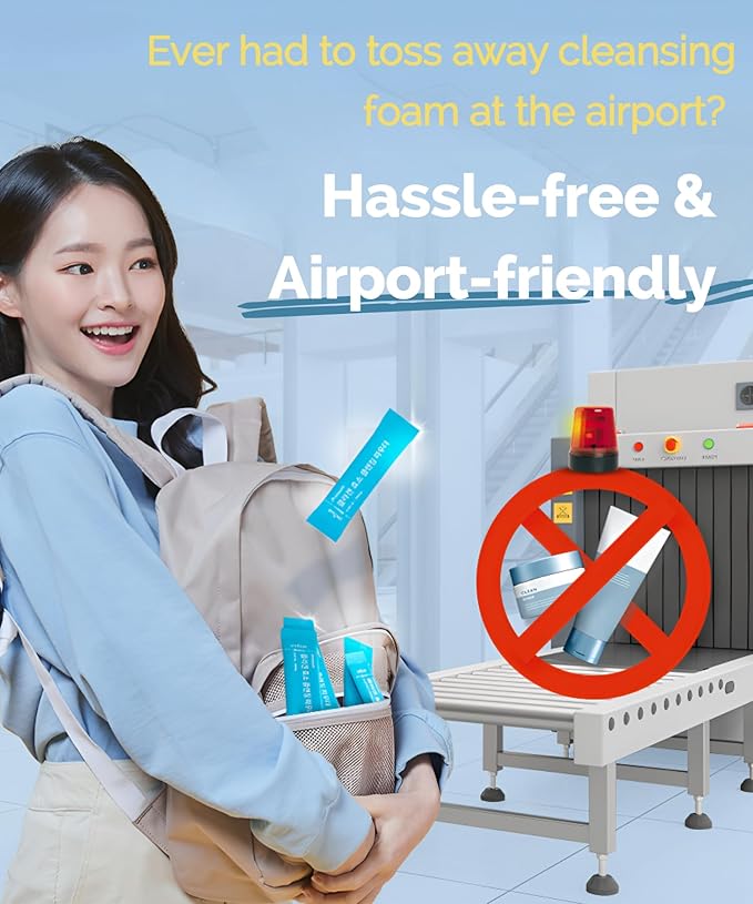 UNIZAAR Fill Collagen Enzyme Powder Face Wash Set of 2 – (0.007 oz * 60EA) Luxurious French Collagen & Urea Infused Korean Cleanser, Travel Face Wash, Travel Size Face Wash for Women, Korean Skin Care-GlimoraGlow