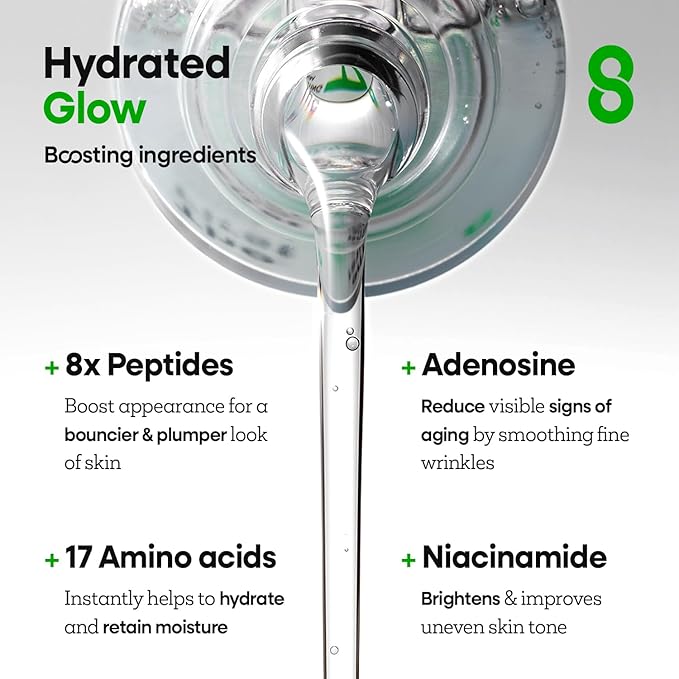 Nature Republic The First Peptide Boosting Serum, 8 Peptides, Niacinamide & Triple Hyaluronic Acid Complex,17 Amino acids,for All Skin Types, Korean Skin Care150ml/5.07 fl oz-GlimoraGlow