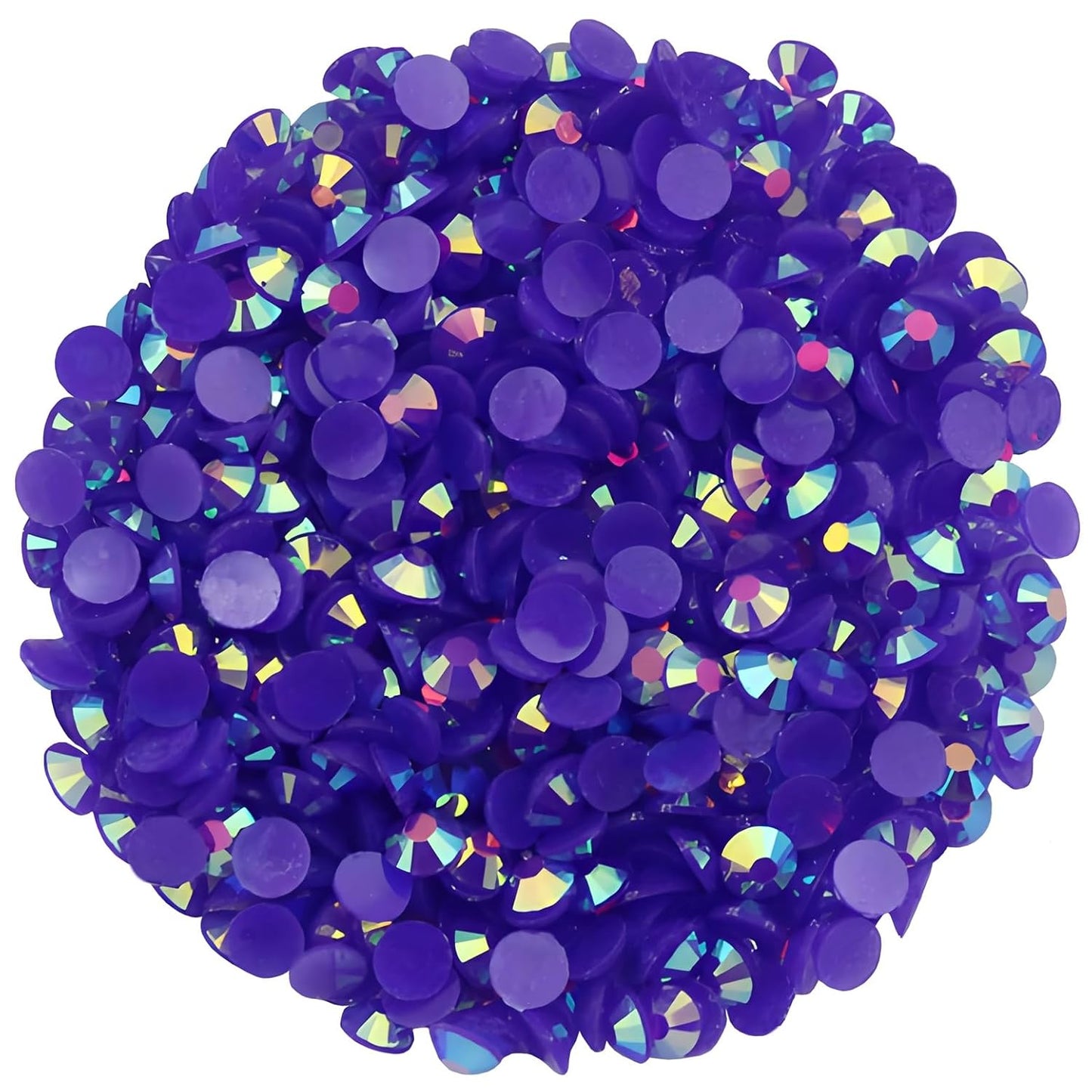 2250 Pcs SS16 4mm AB Flatback Rhinestones for Nails Art Crafts Glitter Round Shine Gems Crystals DIY Clothes Shoes （Dark Purple AB）-GlimoraGlow