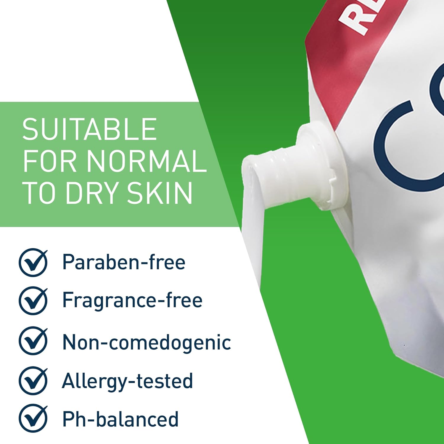 CeraVe Hydrating Cream To Foam Cleanser, Makeup Remover Face Wash For Dry Skin, Foaming Facial Cleanser With Hyaluronic Acid, Normal To Dry Skin, Fragrance Free & Non Comedogenic, 16 Ounce Refill-GlimoraGlow