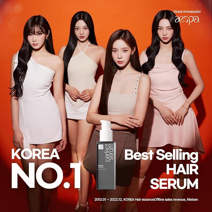 Mise En Scene Perfect Watery Serum for Hair Moisturizing - Korean Hair Argan Oils, Hair Essence for Hydrating with Citrus Scent, Derma Test Completed, 2.70 fl. Oz-GlimoraGlow